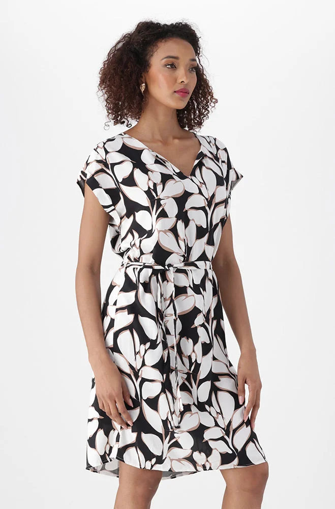 Dunns Clothing | Ladies | Gia Belted Dress _ 151179 Black