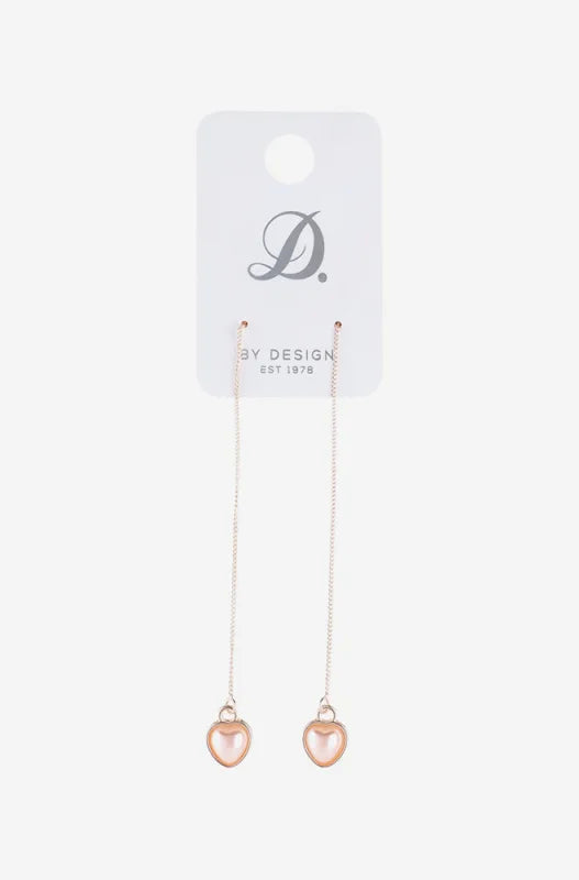 Dunns Clothing | Accessories | Gina Drop Heart Earrings _ 148662 Rose