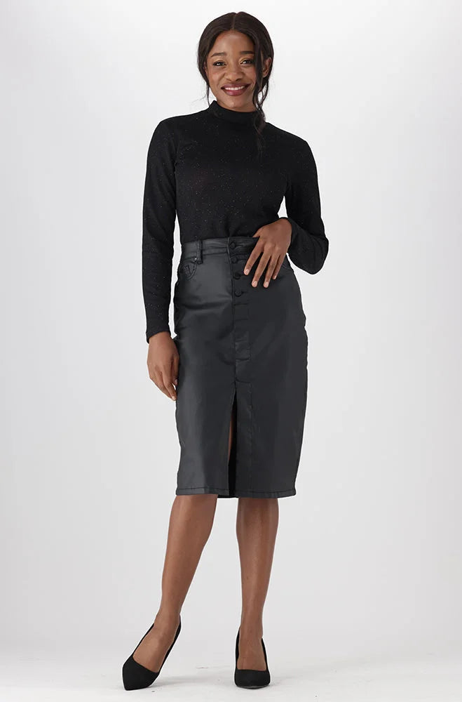 Dunns Clothing | Ladies | Gloria Turtle Neck Top _ 148383 Black
