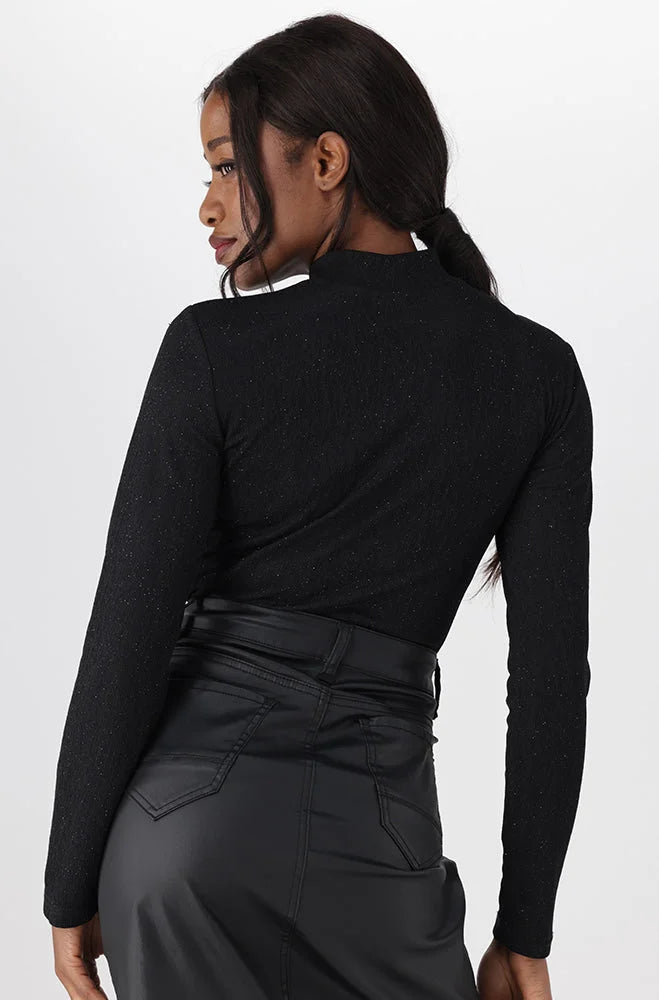 Dunns Clothing | Ladies | Gloria Turtle Neck Top _ 148383 Black