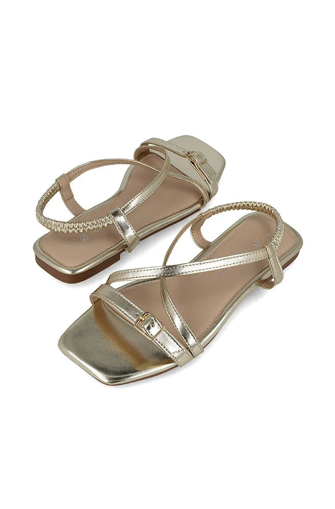 Dunns Clothing | Footwear | Goldie Sling Back Sandal _ 150416 Gold