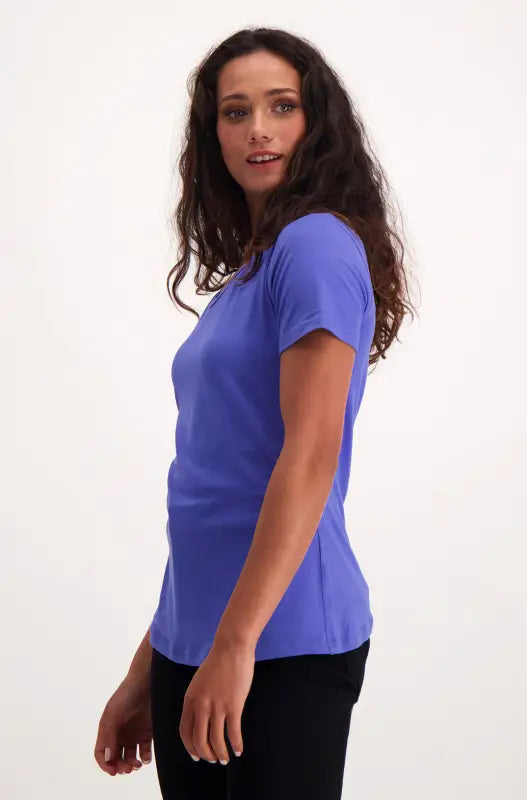 Dunns Clothing | Ladies | Grace V Neck Tee _ 141312 Blue