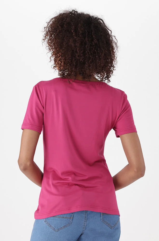 Dunns Clothing | Ladies | Grace V Neck Tee _ 151376 Purple