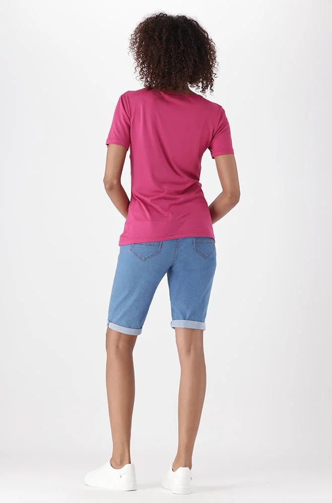 Dunns Clothing | Ladies | Grace V Neck Tee _ 151376 Purple