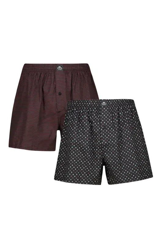 Dunns Clothing | Underwear Graydon Oven Boxers - 2 Pack _ 135005 Burgundy
