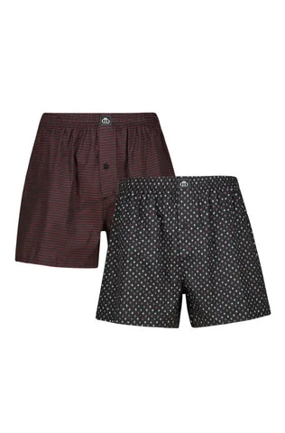 Dunns Clothing | Smalls | Graydon Oven Boxers - 2 Pack _ 135005 Burgundy
