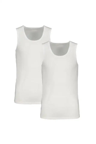 Dunns Clothing | Smalls | Hancock Eyelet Vest - 2 Pack _ 101801 White