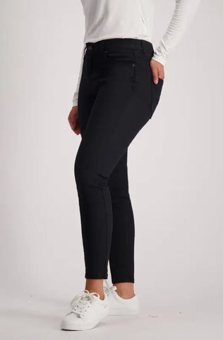 Dunns Clothing | Ladies | Harmony Midrise Coated Jeans _ 138659 Black