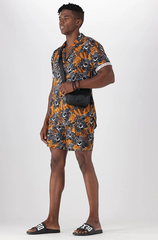 Dunns Clothing | Mens | Hillside Viscose Shirt _ 149236 Ocre