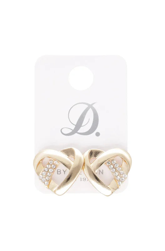 Dunns Clothing | Accessories | Holly Heart Shaped Earrings _ 148189 Gold