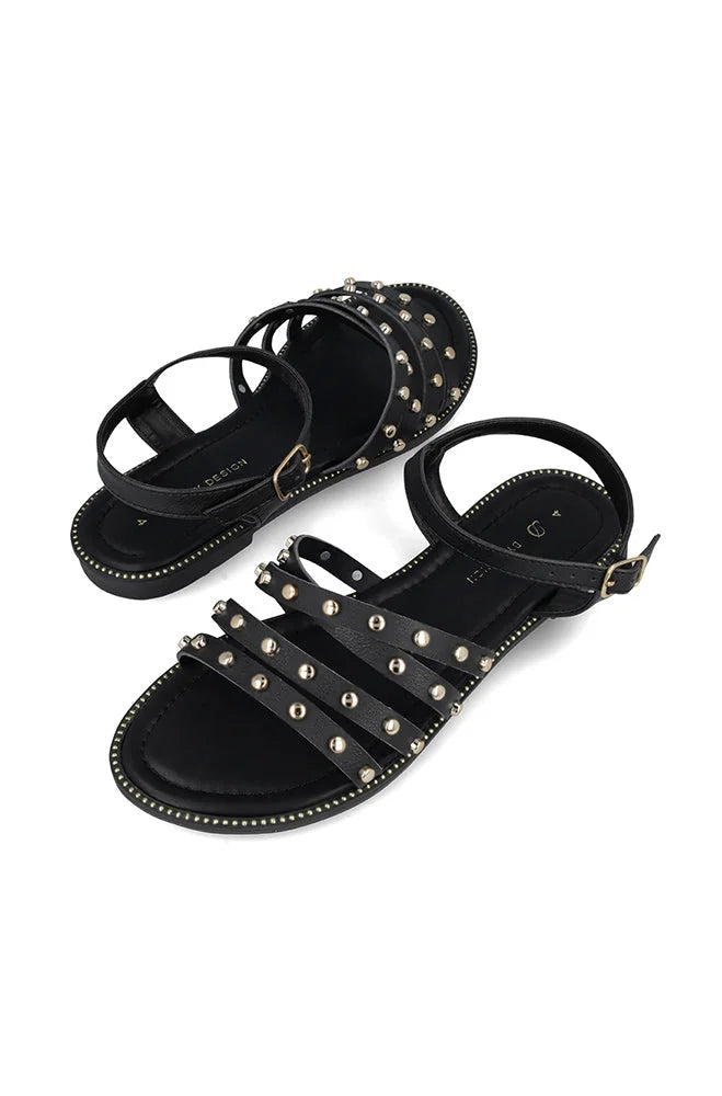 Dunns Clothing | Footwear | Ina Ankle Strap Sandal _ 150003 Black