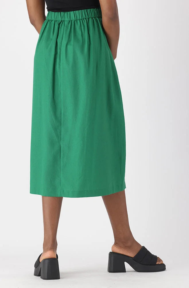 Dunns Clothing | Ladies | Ivy Button Side Skirt _ 150494 Green
