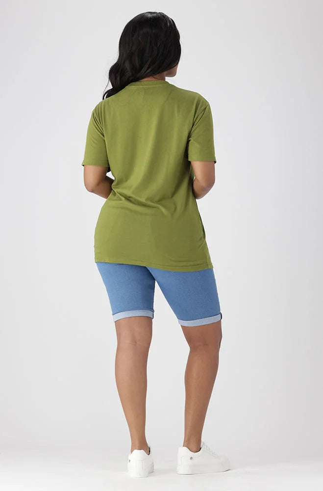 Dunns Clothing | Ladies | Jade Graphic Print Boyfriend Tee _ 154189 Green
