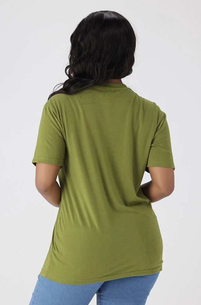 Dunns Clothing | Ladies | Jade Graphic Print Boyfriend Tee _ 154189 Green