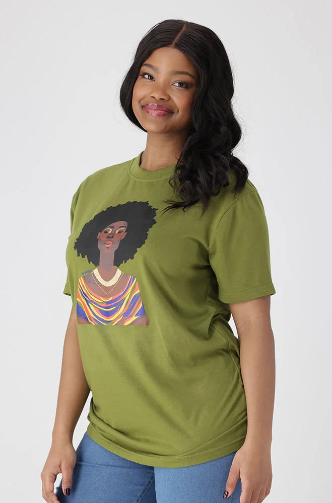 Dunns Clothing | Ladies | Jade Graphic Print Boyfriend Tee _ 154189 Green