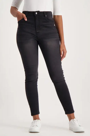 Dunns Clothing | Ladies | Janae High Waisted Skinny Jean _ 138391 Black Wash