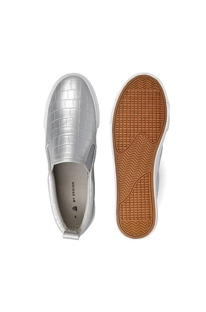 Dunns Clothing | Footwear | Jemima Gusset Slip On _ 148433 Silver