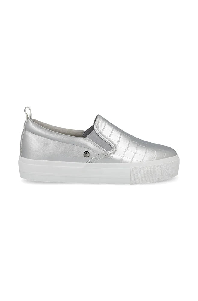 Dunns Clothing | Footwear | Jemima Gusset Slip On _ 148433 Silver