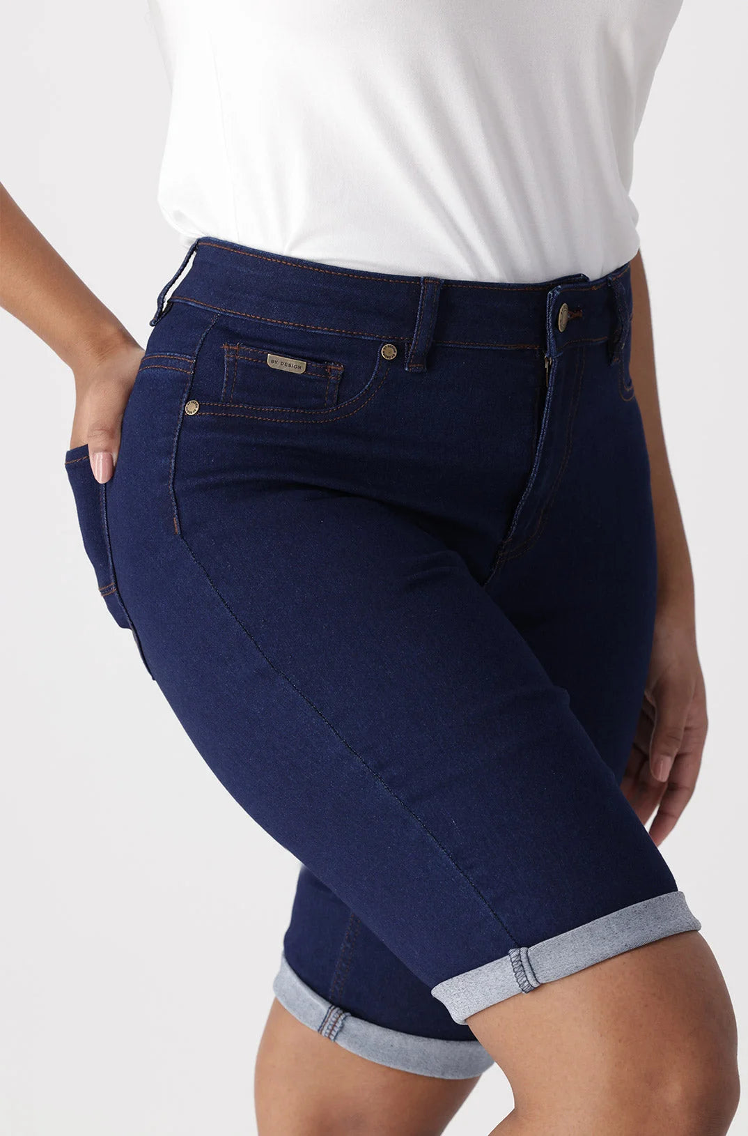 Dunns Clothing | Ladies | Jenner Bermuda Shorts _ 132956 Dark Wash