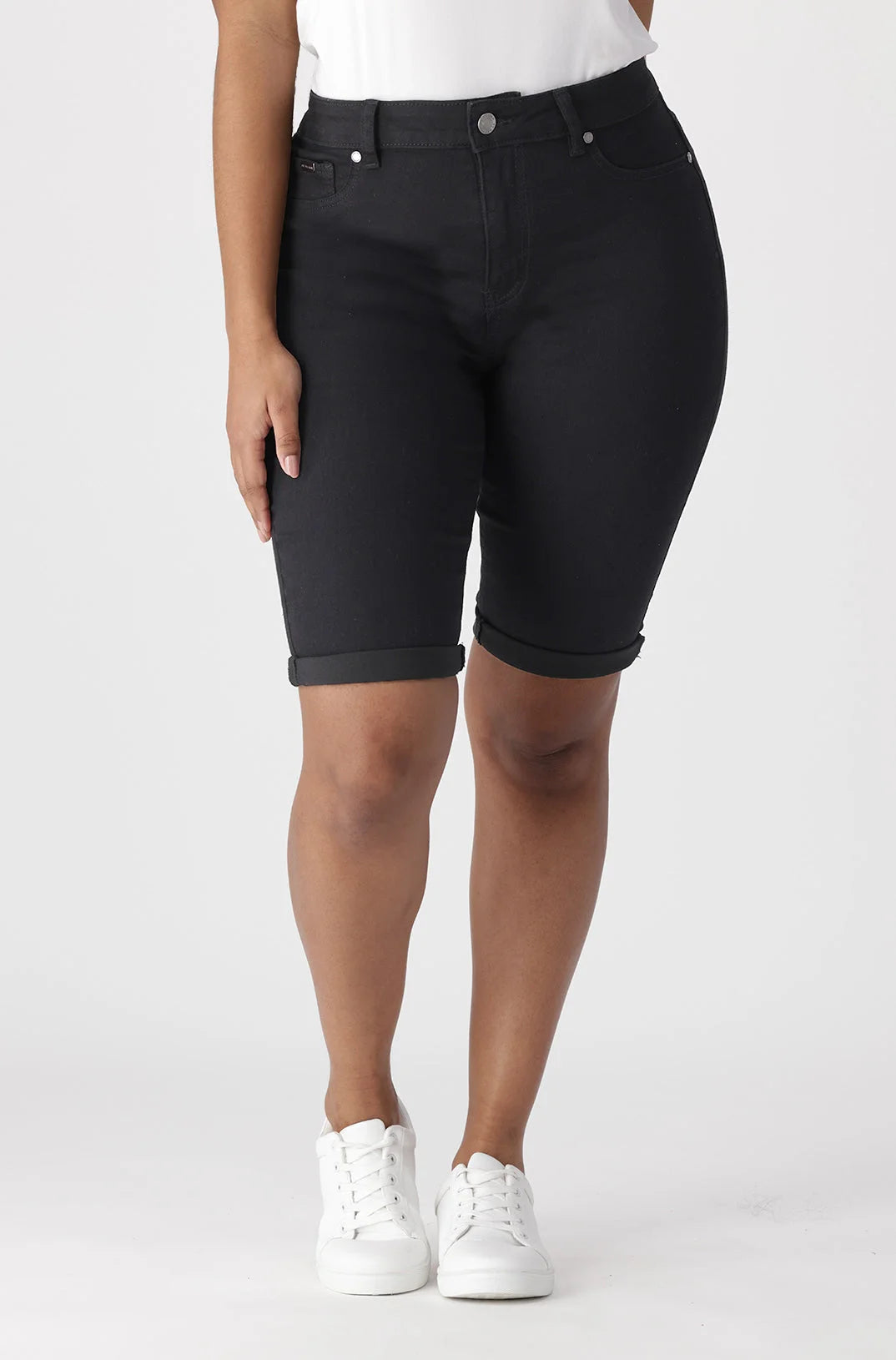 Dunns Clothing | Ladies | Jenner Bermuda Shorts _ 132958 Black