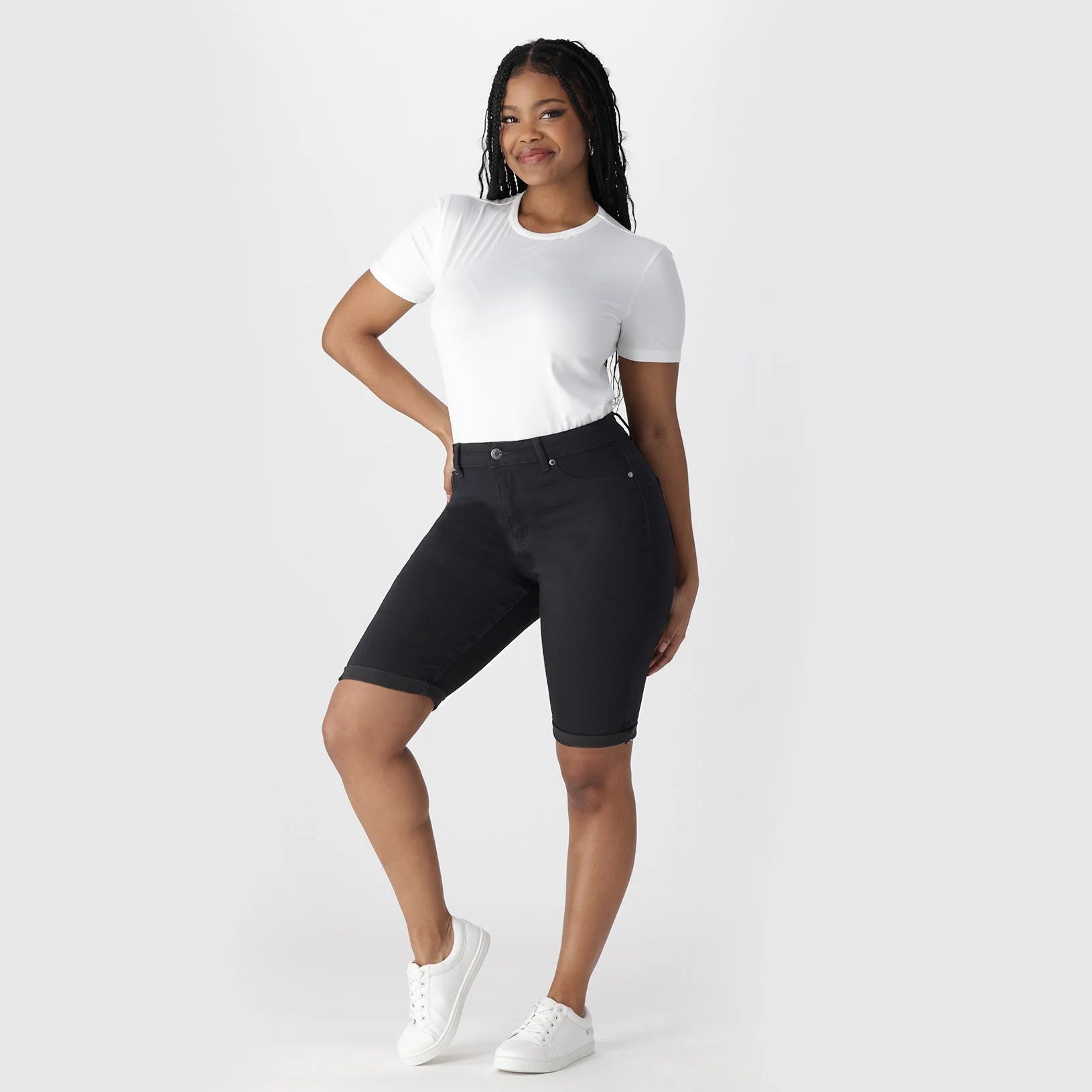 Dunns Clothing | Ladies | Jenner Bermuda Shorts _ 132958 Black