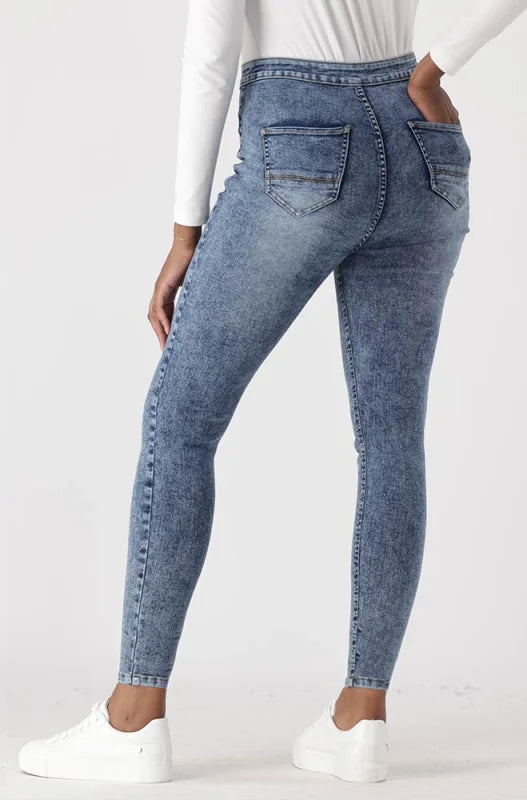 Dunns Clothing | Ladies | Jessie High Rise Skinny Tube _ 148443 Mid Wash