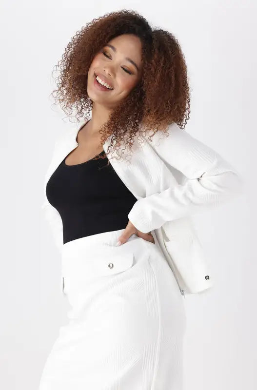 Dunns Clothing | Ladies | Jessie Suit Jacket _ 145270 Milk