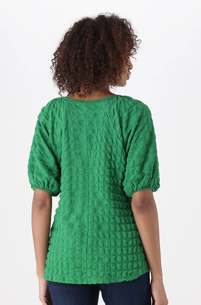 Dunns Clothing | Ladies | Kate Textured Knit Top _ 151184 Green