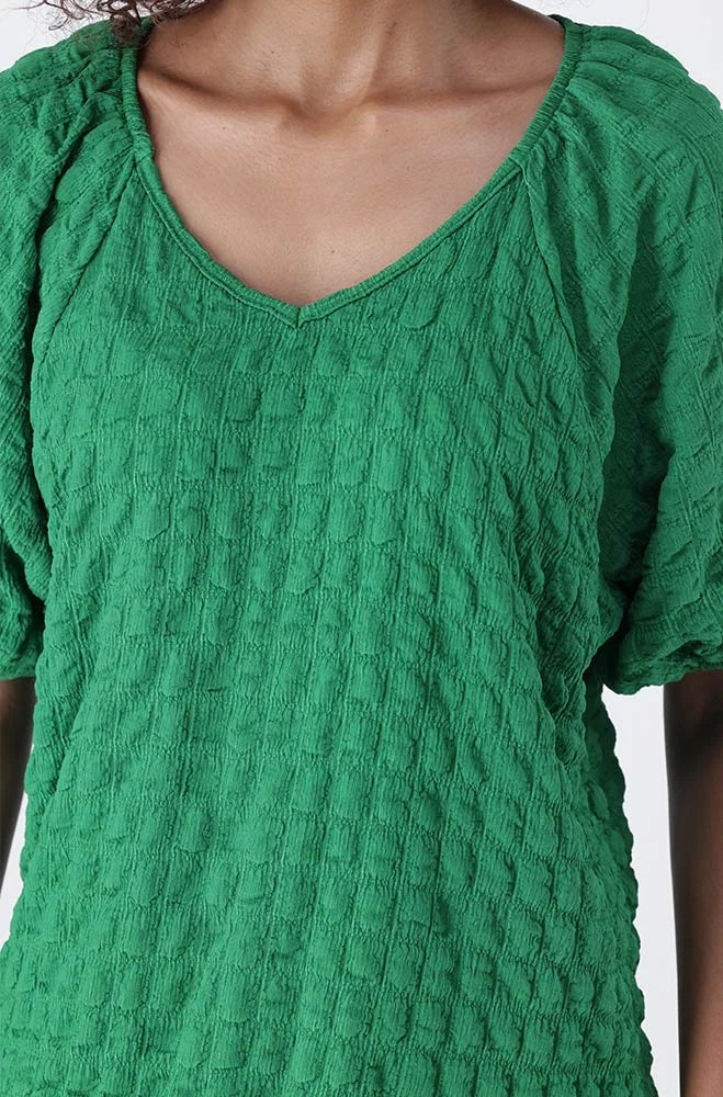 Dunns Clothing | Ladies | Kate Textured Knit Top _ 151184 Green