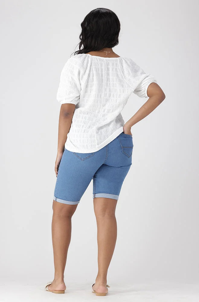 Dunns Clothing | Ladies | Kate Textured Knit Top _ 154196 White