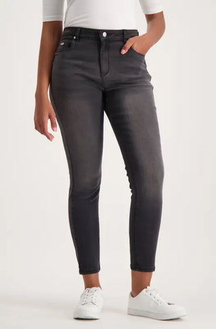 Dunns Clothing | Ladies | Keva Classic Mid Rise Skinny Jean _ 138392 Grey Wash