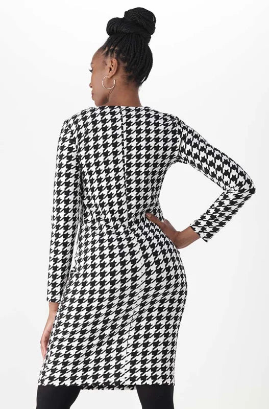 Dunns Clothing | Ladies | Kiara Button Bodycon Dress _ 148249 Black