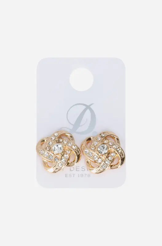 Dunns Clothing | Accessories | Kim Diamante Stud Earrings _ 143720 Gold