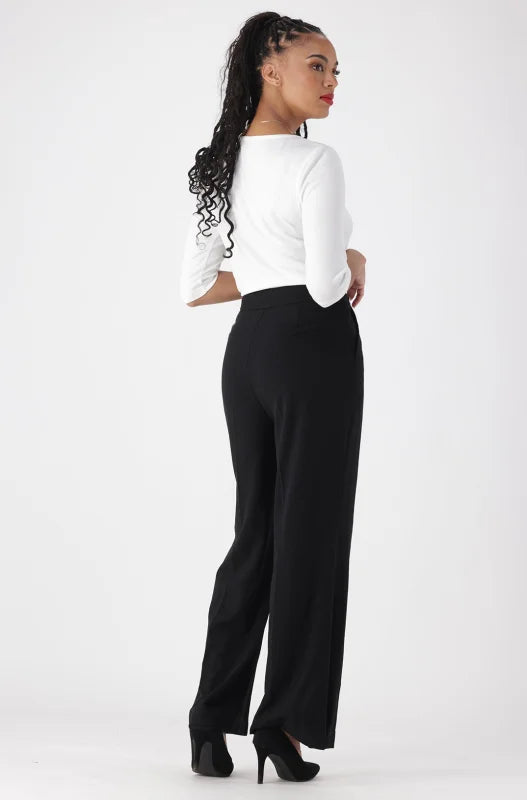 Dunns Clothing | Ladies | Kim Flare Smart Pants _ 148594 Black