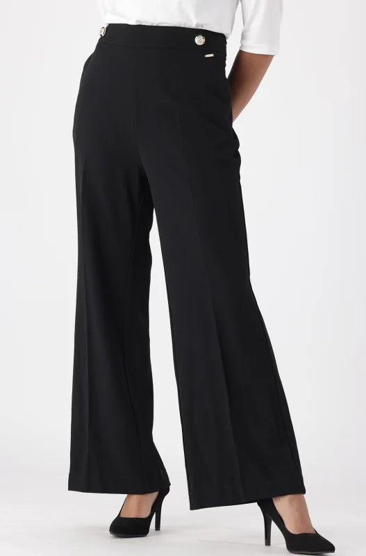 Dunns Clothing | Ladies Kim Flare Smart Pants _ 148594 Black