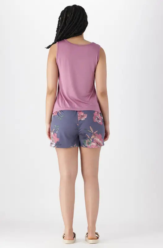 Dunns Clothing | Underwear | Kina Floral Sleep Set _ 143473 Purple
