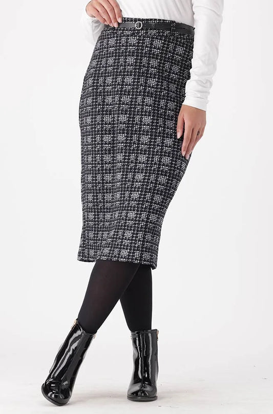 Dunns Clothing | Ladies | Knit Skirt _ 148450 Black