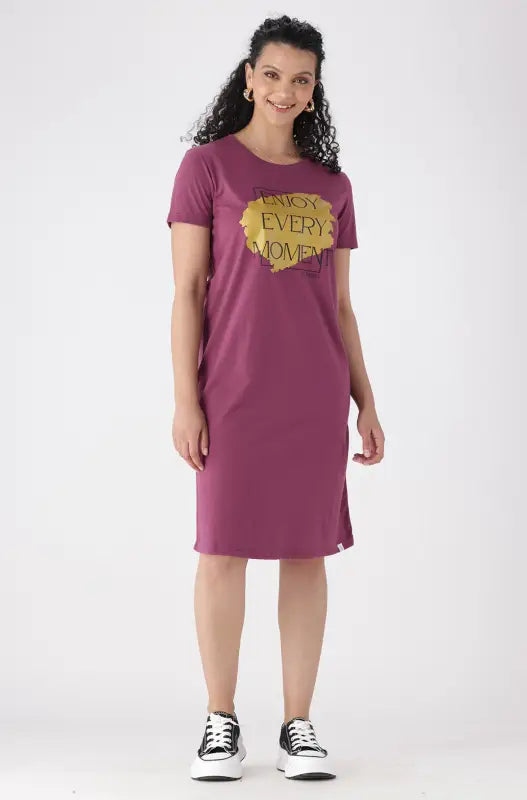Dunns Clothing | Ladies | Koko T Shirt Dress _ 144196 Pink