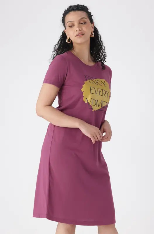 Dunns Clothing | Ladies | Koko T Shirt Dress _ 144196 Pink