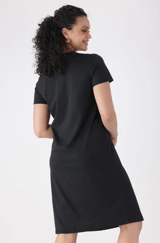 Dunns Clothing | Ladies | Koko T Shirt Dress _ 144197 Black