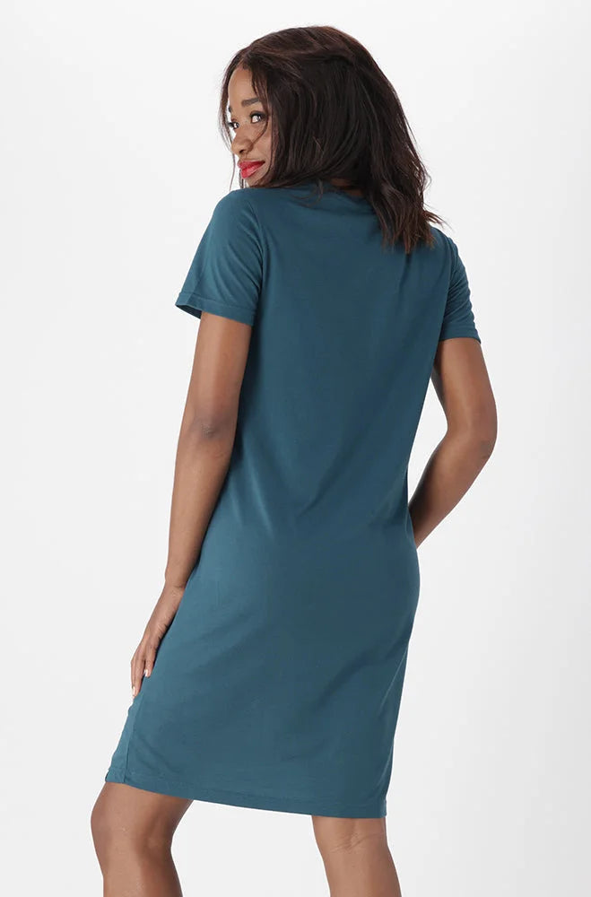 Dunns Clothing Koko T Shirt Dress 150321 Teal R139 34 Teal