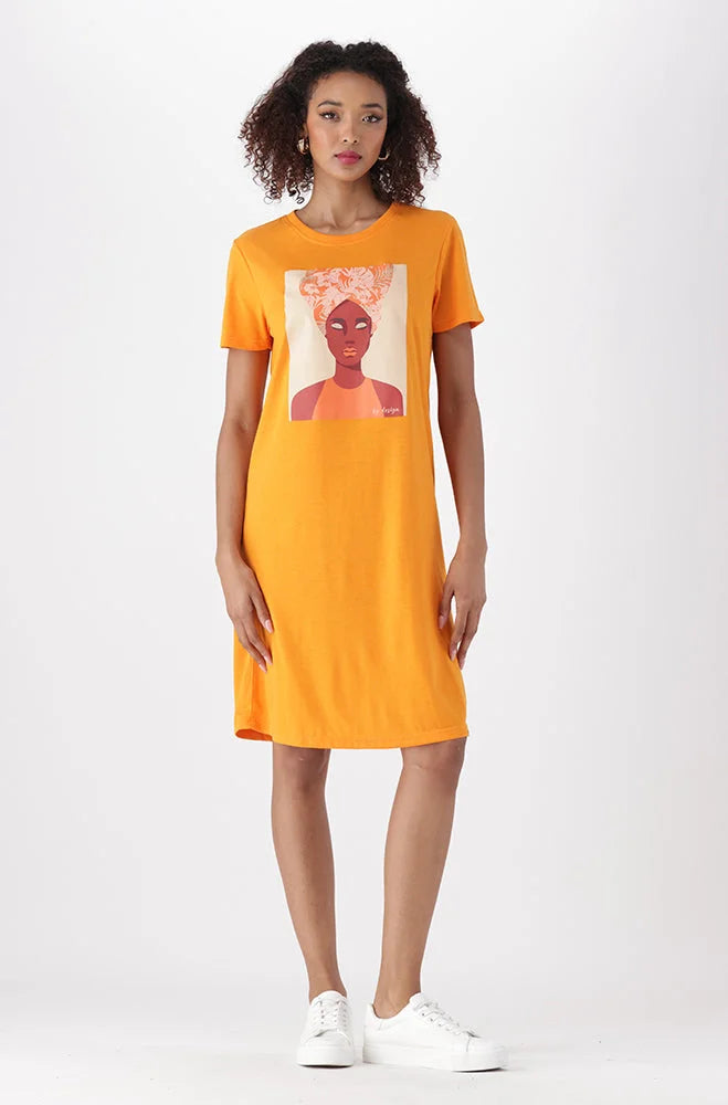 Dunns Clothing | Ladies | Koko T Shirt Dress _ 150325 Orange