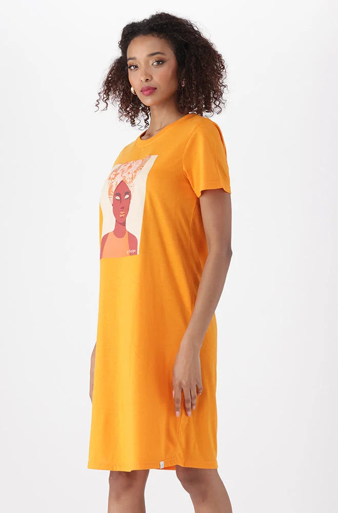 Dunns Clothing | Ladies | Koko T Shirt Dress _ 150325 Orange