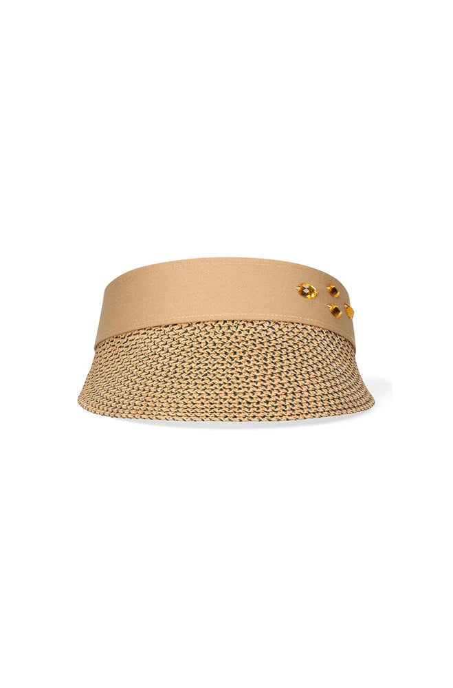 Dunns Clothing | Accessories | Laura Embellished Visor _ 152969 Tan