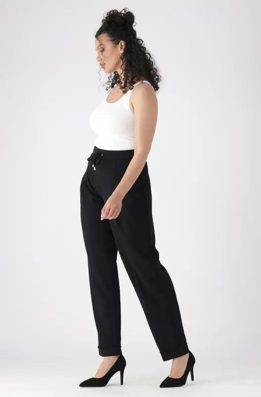 Dunns Clothing | Ladies | Leah Smart Jogger Pant _ 146053 Black