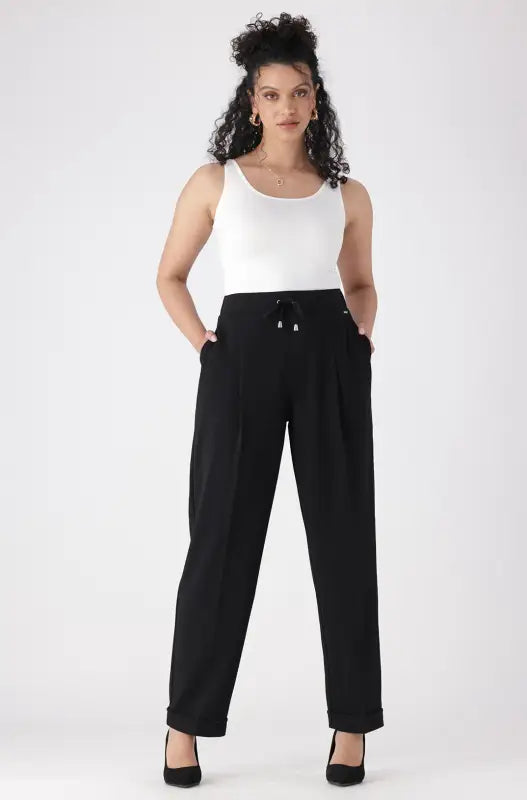 Dunns Clothing | Ladies | Leah Smart Jogger Pant _ 146053 Black