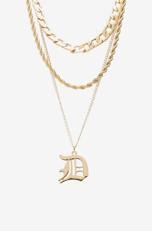 Dunns Clothing | Accessories | Leo D Pendant Necklace _ 148006 Gold