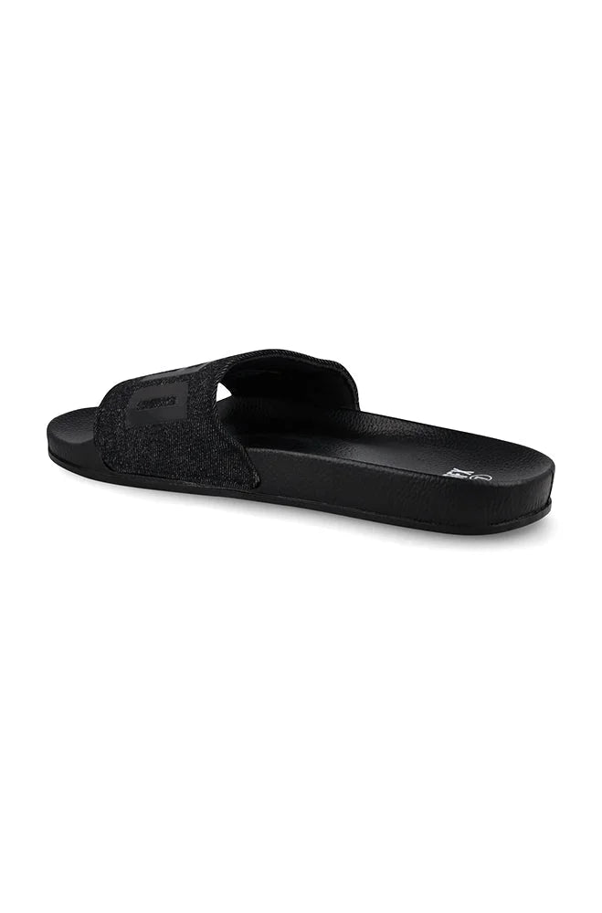 Dunns Clothing | Footwear | Leo Denim Slide _ 150165 Black