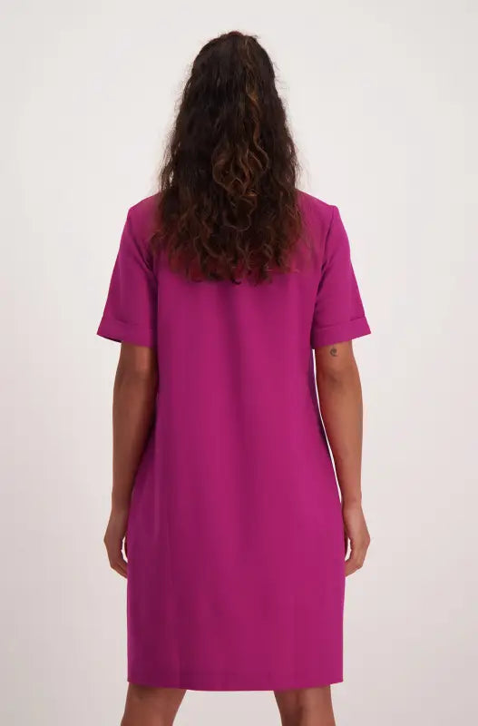 Dunns Clothing | Ladies | Lillian Shift Linen Dress _ 140921 Purple