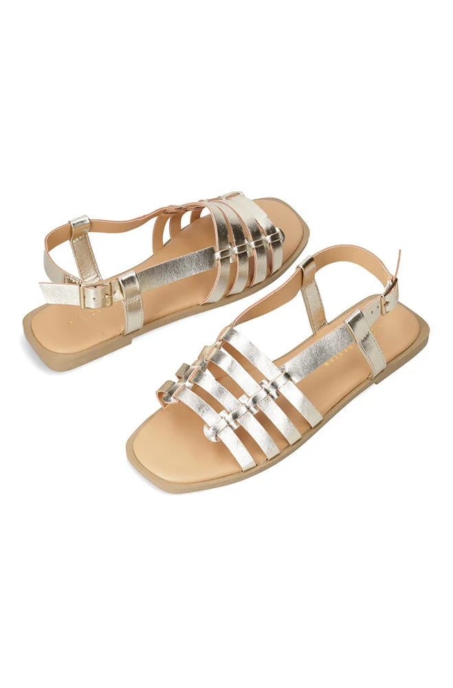 Dunns Clothing | Footwear | Linda Sandal _ 153337 Gold